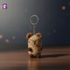 Find handmade crochet amigurumi capybara keychain