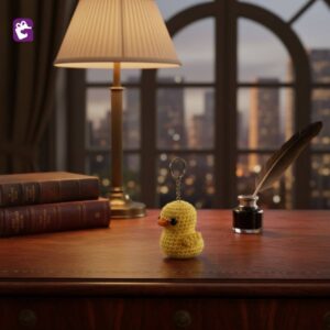 Buy crochet duck keyring