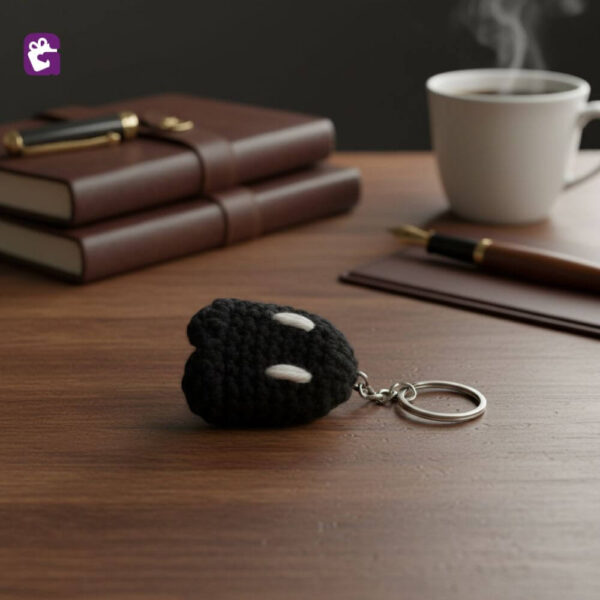 Buy handmade crochet ghost keyring