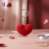 Get handmade crochet heart keyring gift