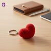 Buy handmade crochet heart keyring