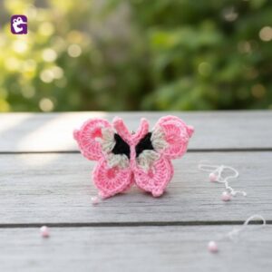 Buy handmade crochet butterfly keyring