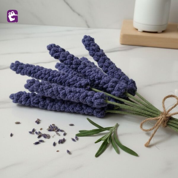 Order handmade crochet lavender flower