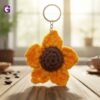 Order handmade crochet sunflower keychain