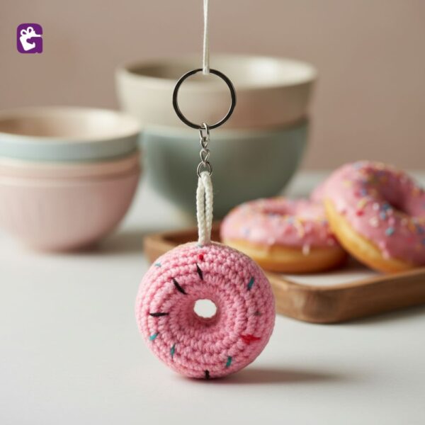 Handmade Donut Keyring