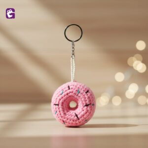Buy adorable handmade donut keyring