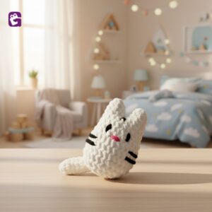 Order handmade crochet kawaii cat plushie