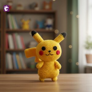 Grab handmade crochet Pikachu plushies