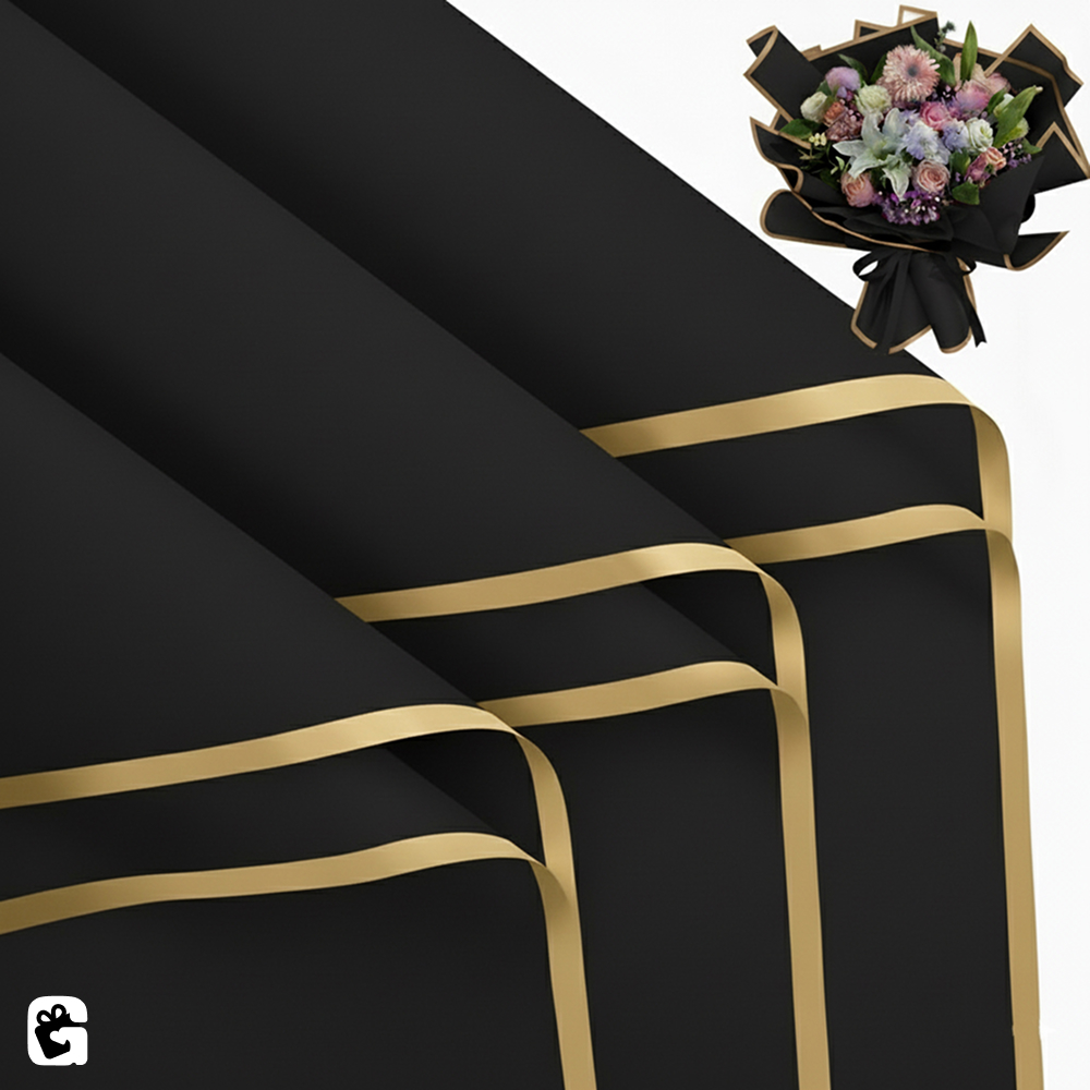 Black-with-gold-border-wrapping-paper.