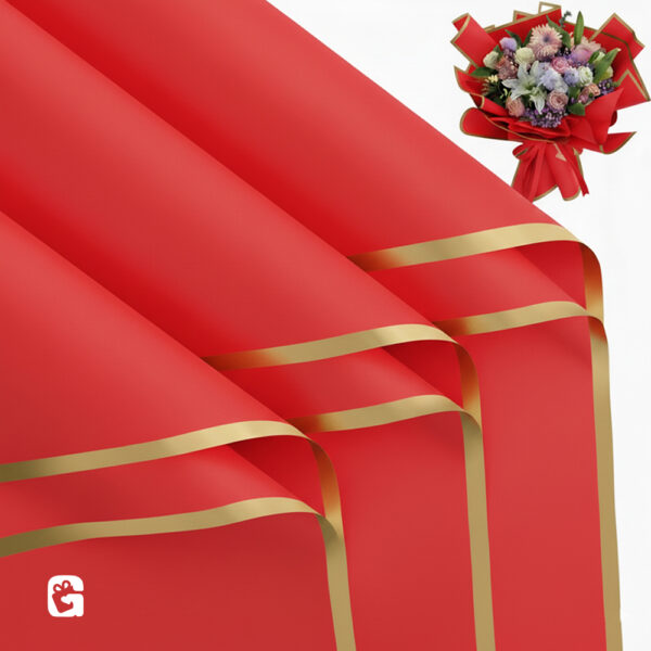 Red and golden border korean wrapping paper image 2. 1000x1000 Korean Gift Wrapping Paper