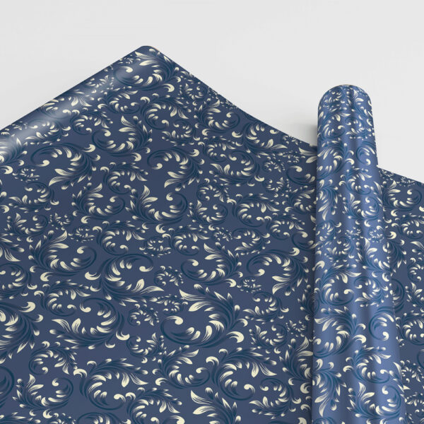 Rolled_Wrapping_Paper 14 Midnight Hibiscus Gift Wrapping Paper
