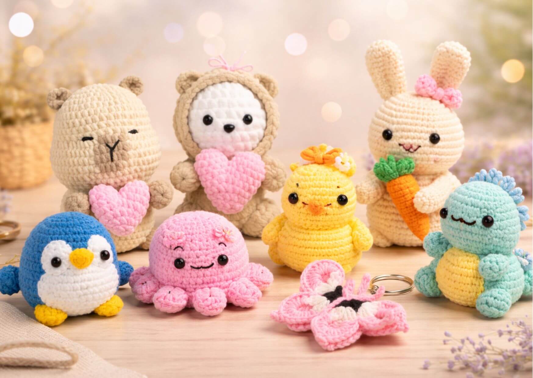 Handmade Amigurumi Crochet Soft Toys: Animals & Dolls